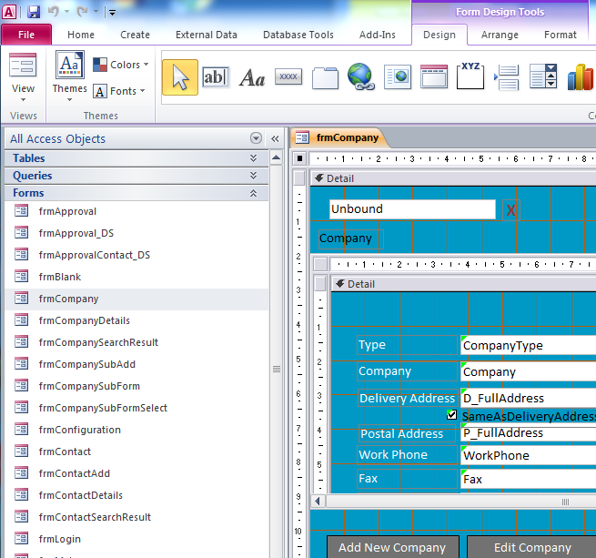 Microsoft access Custom Application design 